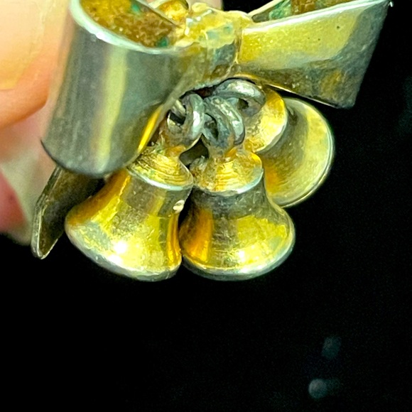 Vintagee 80s Christmas earrings - Picture 2 of 5